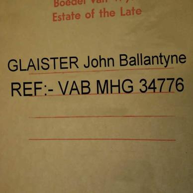 Glaister front page