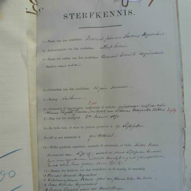 BEZUIDENHOUT Frederick Johannes Theodorus died 2 March 1892