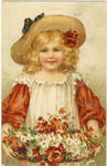 CHILD holding flowers